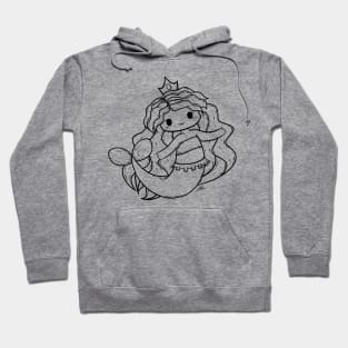 Cute Mermaid Illustration Hoodie